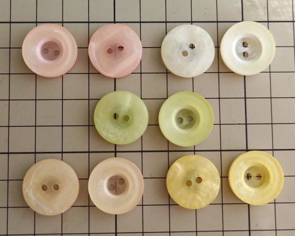 画像4: ヴィンテージ/日本/プラスチック/マーブルボタン/約20mm（1個） (4)