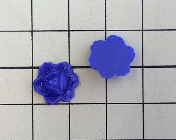 画像2: ヴィンテージ/日本/プラスチック/ローズ/ダークブルー(1個) (2)