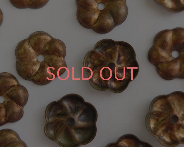 画像2: ヴィンテージ/メタルフラワーパーツ /約13mm(1個)　 (2)