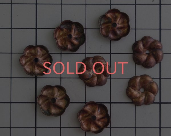 画像3: ヴィンテージ/メタルフラワーパーツ /約13mm(1個)　 (3)