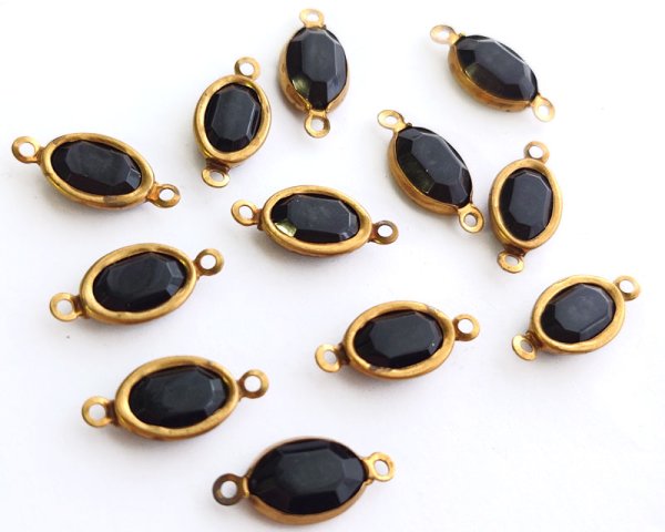 画像1: ヴィンテージ/USA/プラスチック+真鍮/ブラックコネクター（1個） (1)