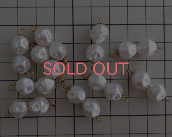 画像2: ヴィンテージ/日本/プラスチックパールコネクター（1個） (2)