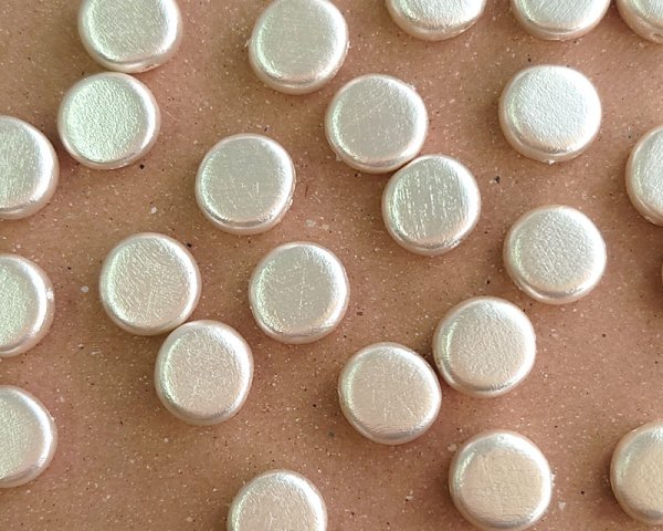 画像2: ウッドパール/ホワイトコイン/約10mm(1個) (2)