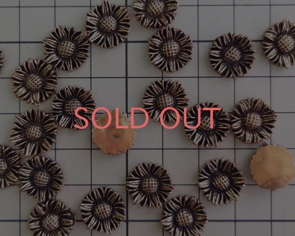 画像2: ヴィンテージ/日本/プラスチック/メタリックデイジー/約13mm（1個） (2)