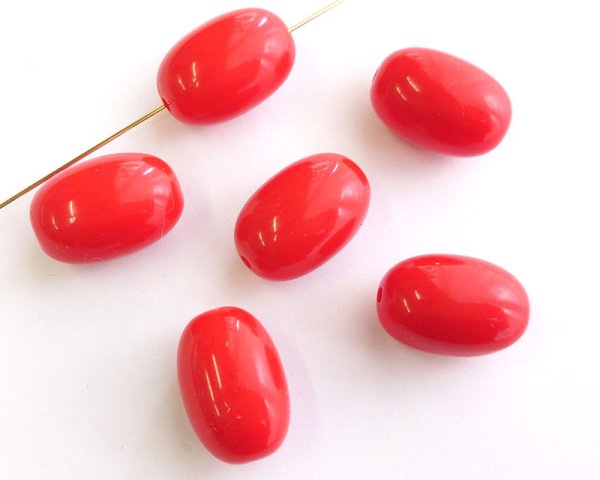 画像1: ヴィンテージ/日本/プラスチック/コクーン/レッド(1個) (1)