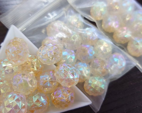 画像4: ヴィンテージ/ドイツ/プラスチック/ロックオーバル/オーロラ(1個) (4)