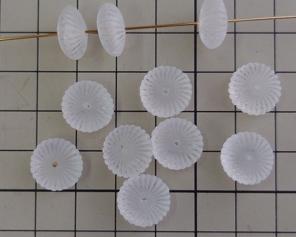 画像2: ヴィンテージ/日本/プラスチック/フロストリブロンデル(1個) (2)