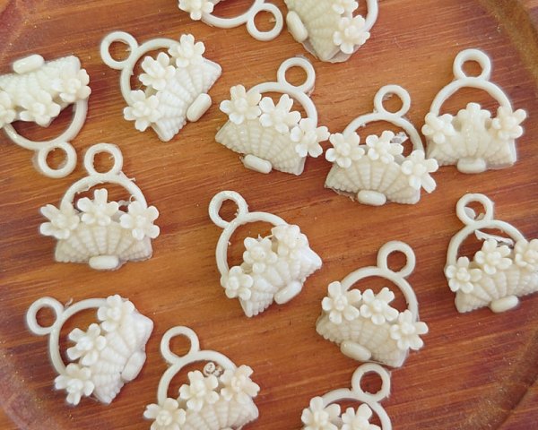 画像1: ヴィンテージ/日本/セルロイド/フラワーバスケット（1個） (1)