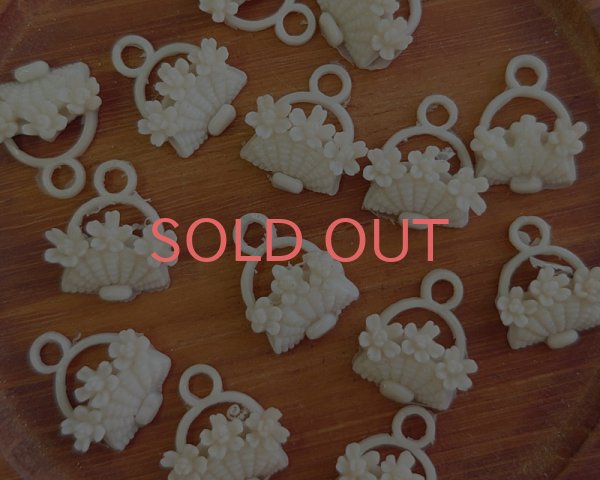 画像1: ヴィンテージ/日本/セルロイド/フラワーバスケット（1個） (1)