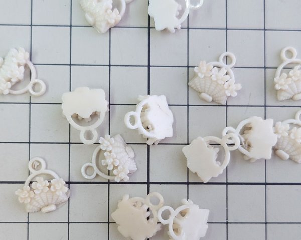 画像2: ヴィンテージ/日本/セルロイド/フラワーバスケット（1個） (2)