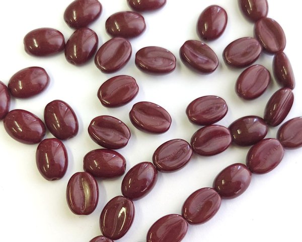 画像1: チェコガラス/カラーチェンジ/コーヒービーンズ（4個） (1)