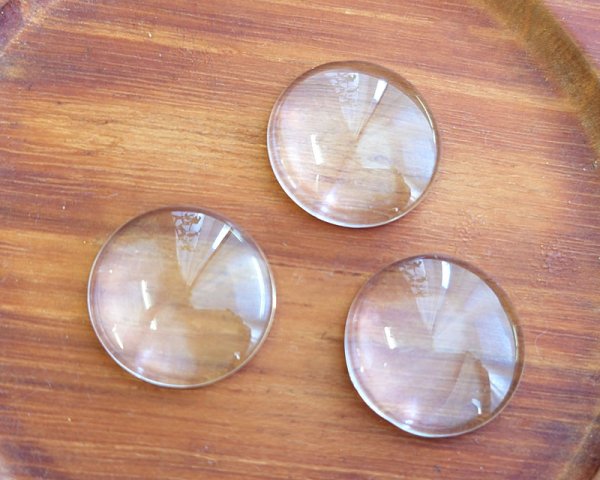 画像1: ガラスカボション/中国/シンプルラウンド/約18mm(1個) (1)