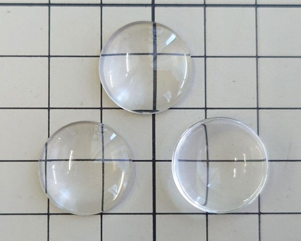 画像2: ガラスカボション/中国/シンプルラウンド/約18mm(1個) (2)