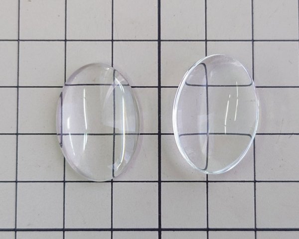 画像2: ガラスカボション/中国/シンプルオーバル/約25×18mm(1個) (2)