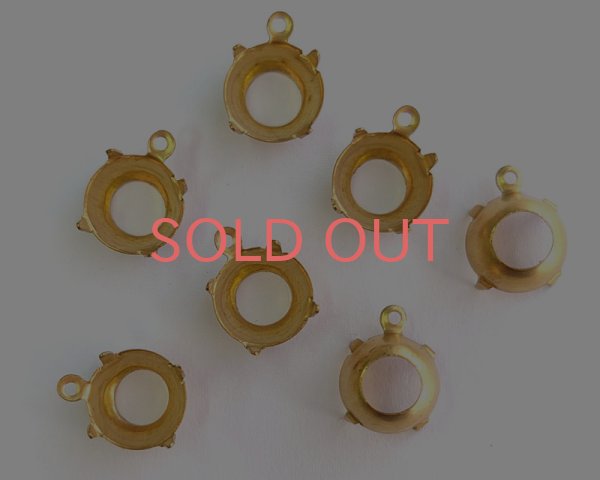 画像1: 48ss用/ブラスセッティング/オープンバック（1個） (1)