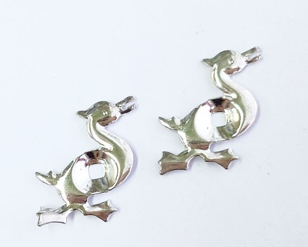 画像1: ブラススタンピング/あひる（1個） (1)