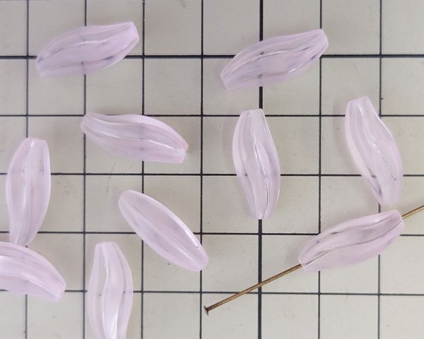 画像2: ヴィンテージ/ドイツ/プラスチック/なみなみチューブ/フロストライトピンク(2個) (2)