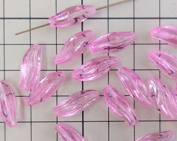 画像3: ヴィンテージ/ドイツ/プラスチック/なみなみチューブ/トランスピンク(2個) (3)