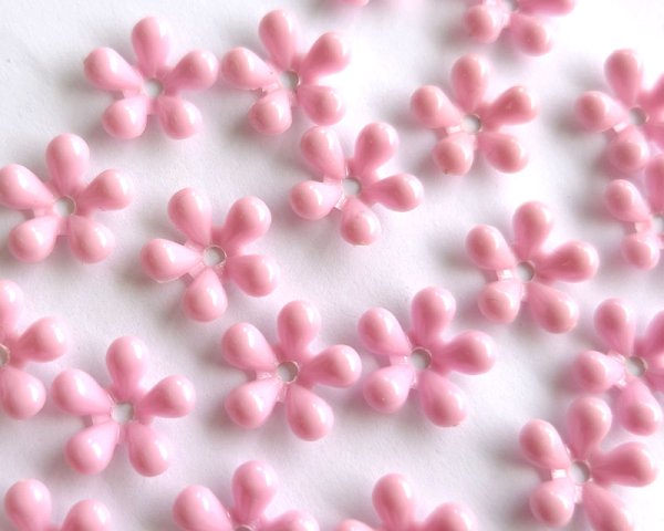 画像1: ヴィンテージ/ドイツ/プラスティック/フラワー300/パープルピンク（2個） (1)