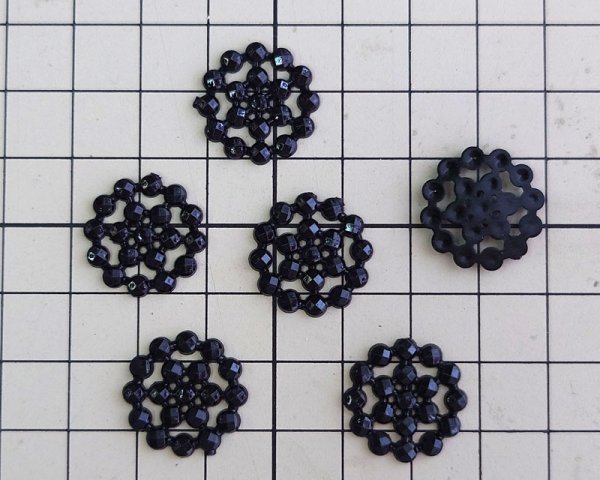 画像2: ヴィンテージ/ドイツ/プラスチック/ブラックドットプレート(2個) (2)