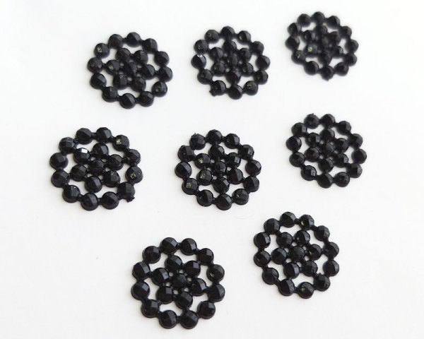 画像1: ヴィンテージ/ドイツ/プラスチック/ブラックドットプレート(2個) (1)