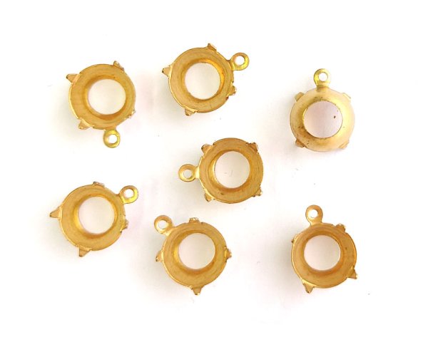 画像1: 47ss用/ブラスセッティング/オープンバック(1個) (1)