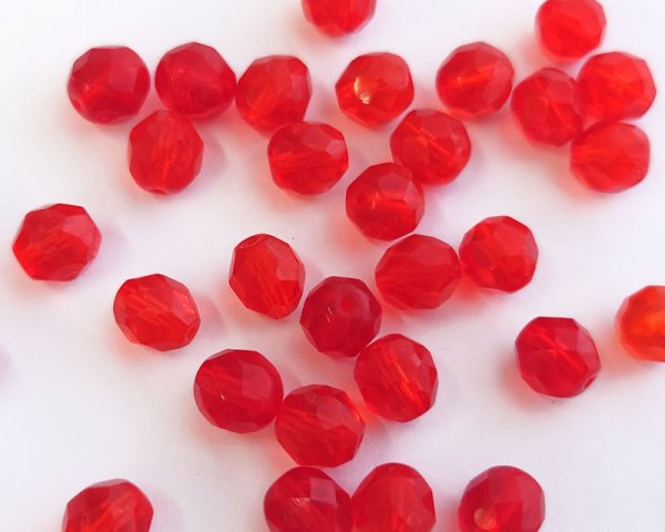 画像2: チェコガラスビーズ/ファイアポリッシュ/8mm/シャムミックス(6個） (2)