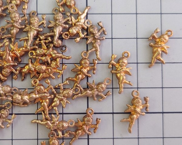 画像3: ヴィンテージ/ブラスチャーム/キューピッド(1個) (3)