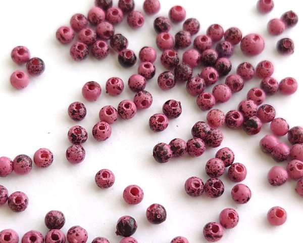 画像1: ヴィンテージ/ヨーロッパ/プラスチック/ノブドウ風/約3mm（50個） (1)