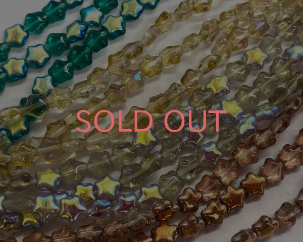 画像3: チェコガラスビーズ/ミニパフスター/エメラルドオーロラ(10個) (3)