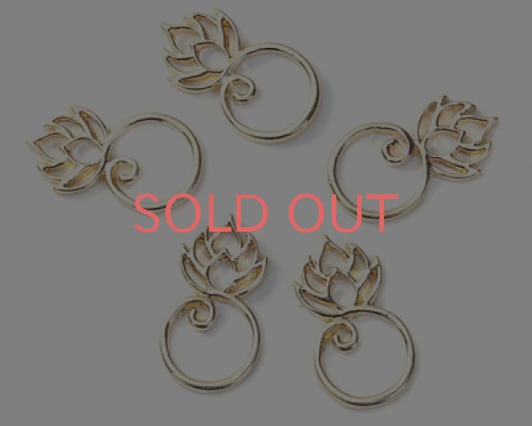 画像3: メタルパーツ/ロータスリング/ライトゴールド(1個) (3)