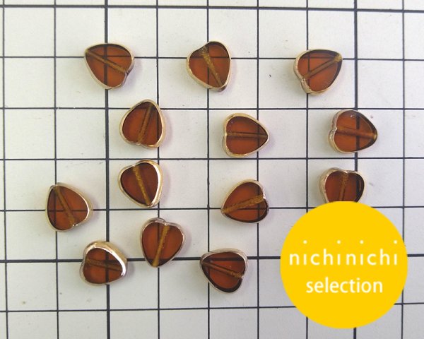 画像2: ns070/ヴィンテージ/ドイツ/トパーズゴールドトリム(6個) (2)