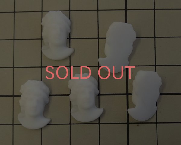 画像2: ns247/ヴィンテージ/ドイツ/ガラスカボション/カメオパーツR/ホワイト/約17×12mm（1個） (2)