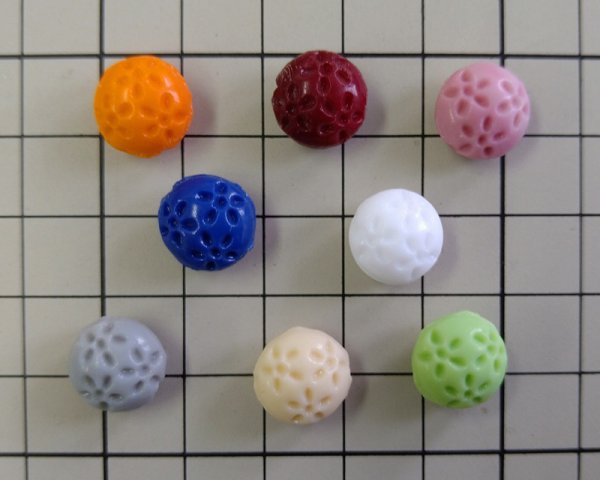 画像2: ns178/ヴィンテージ/ドイツ/トリプルフラワー/レッドブラウン(1個) (2)