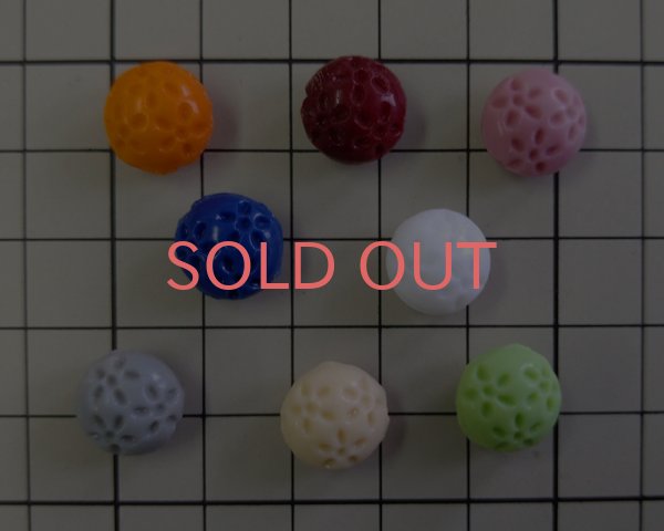 画像2: ns178/ヴィンテージ/ドイツ/トリプルフラワー/オレンジ(1個) (2)