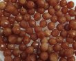 画像1: チェコガラスビーズ/ファイアポリッシュ/8mm/ミルキーブラウン(6個） (1)