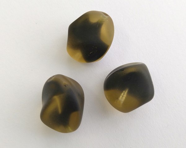 画像2: ns177/ヴィンテージ/ドイツ/ラージバロック/マットイエローブラック(1個) (2)