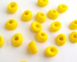 画像1: デッドストック/チェコガラスビーズ/ナノ/オペークイエロー/約5×10mm（4個） (1)
