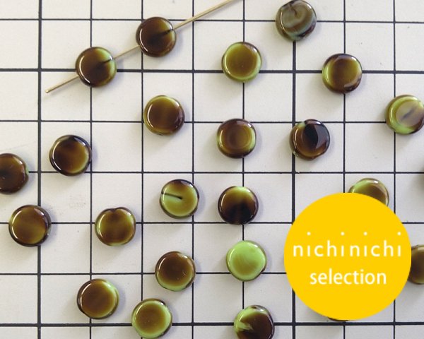 画像2: ns024/ヴィンテージ/ドイツ/ミニコイン/ブラウン×グリーン(10個) (2)