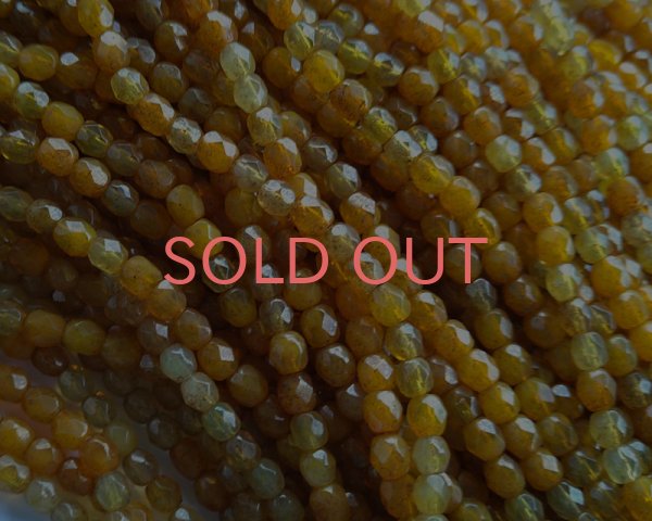 画像1: デッドストック/チェコガラスビーズ/ファイアポリッシュラウンド/トパーズ系ミックス/約4mm(1本) (1)