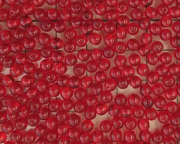 画像2: チェコガラスビーズ/ラウンド/シャムルビー/約4mm(45個) (2)