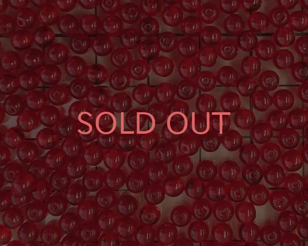 画像2: チェコガラスビーズ/ラウンド/シャムルビー/約4mm(45個) (2)