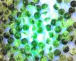 画像3: チェコガラスビーズ/クラックルラウンド/ジョンキル×アメシスト/約6mm（10個） (3)