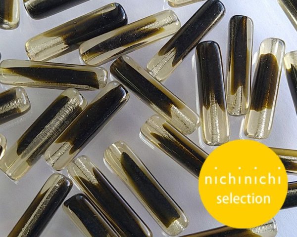 画像2: ns190/ヴィンテージ/ドイツ/スクエアチューブ/トパーズ×ブラウン(4個) (2)