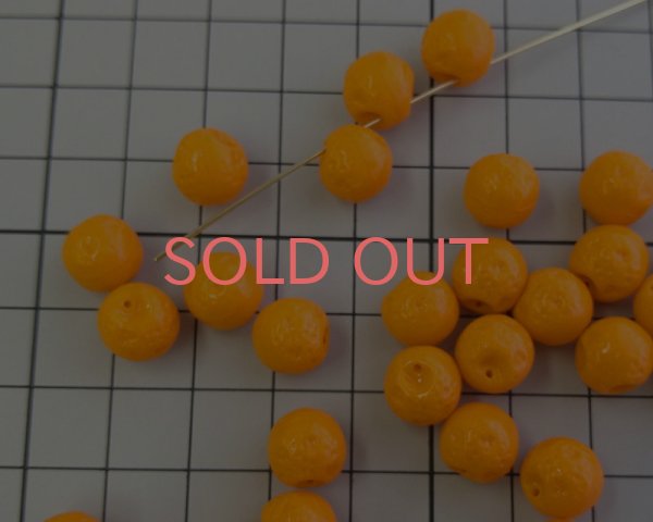 画像2: チェコガラスビーズ/オレンジ(2個) (2)