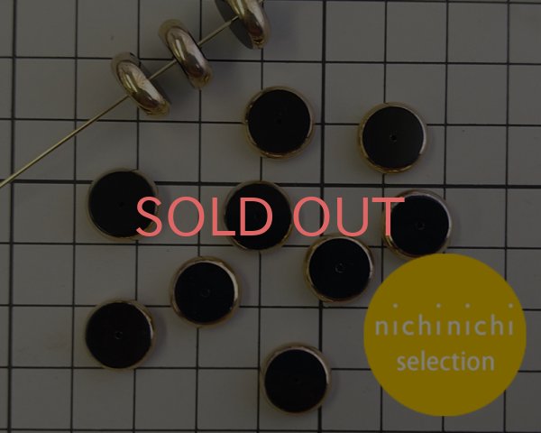 画像2: ns195/ヴィンテージ/ドイツ/ブラックゴールドディスク(2個) (2)