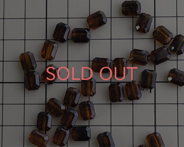 画像2: ヴィンテージ/ドイツ/プラスティック/ジュエルカット/アンバー(10個) (2)