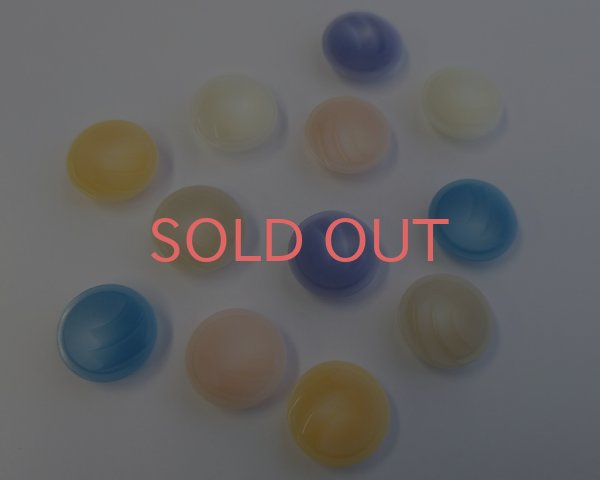 画像3: デッドストック/日本/プラスチックボタン/オレンジムーン(1個) (3)