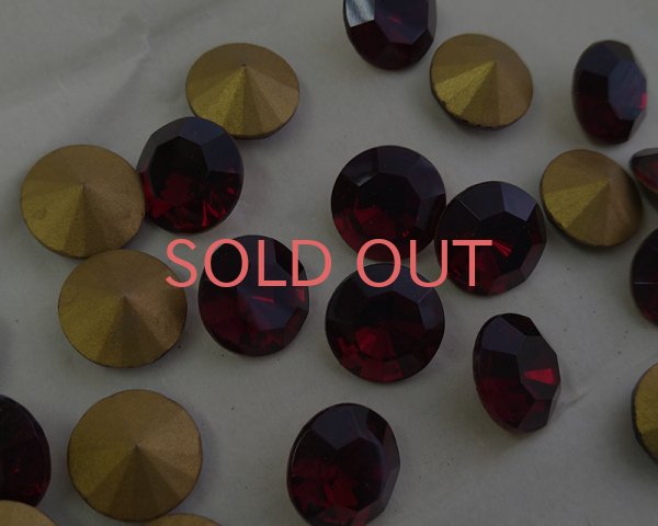 画像2: ヴィンテージ/チェコ/ガラス/60ss/ガーネット(1個) (2)