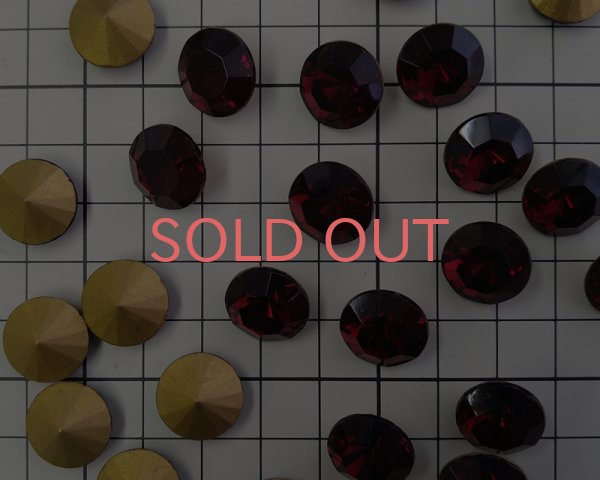 画像3: ヴィンテージ/チェコ/ガラス/60ss/ガーネット(1個) (3)